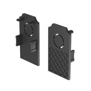Accessories for tracks Exility, TRA034EC-42B Plugs for built-in busbar 2 pcs black