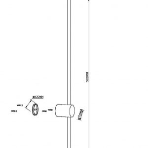 Light stick, Wall lamp MOD237WL-L11BS3K - Image 1