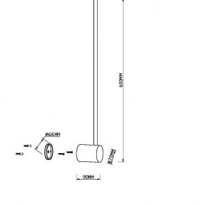 Light stick, Wall lamp MOD237WL-L6BS3K - Image 1